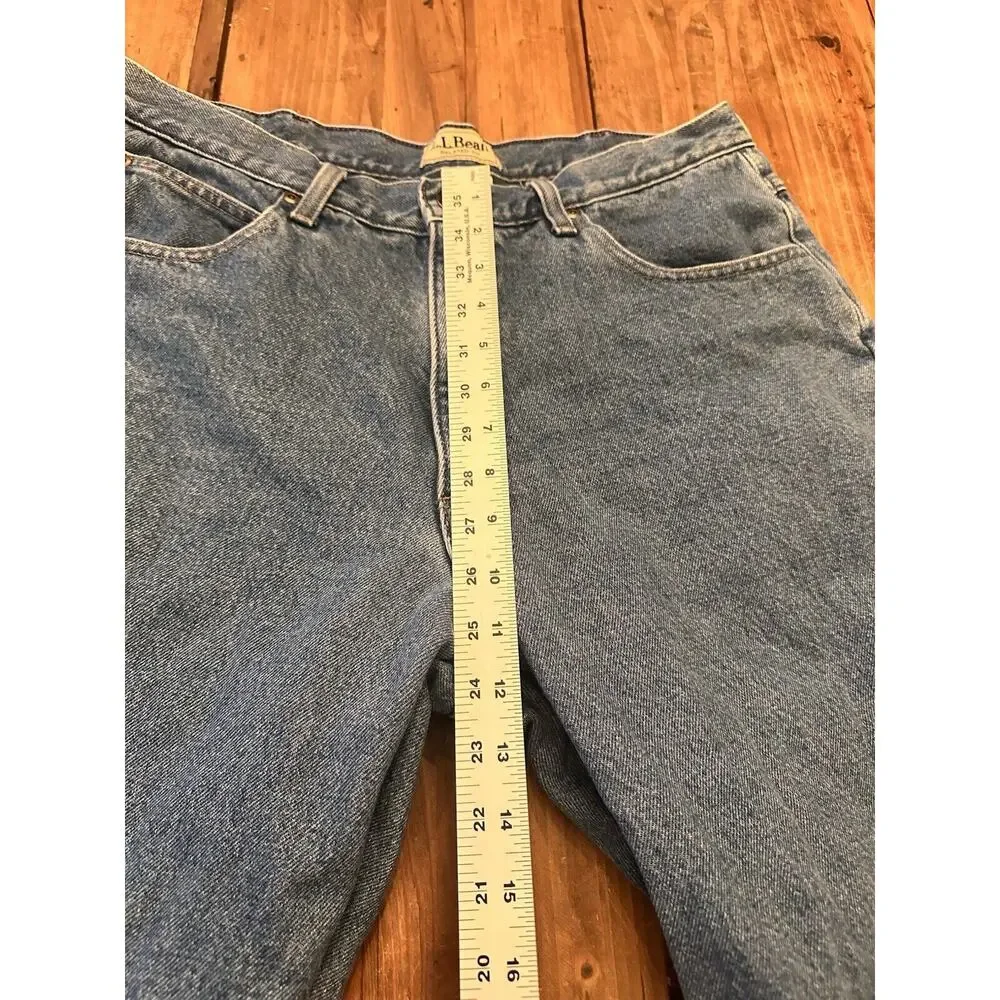 LL Bean Fleece Lined Men’s Relaxed Fit Jeans Size 36 X 29 Hike Fish Outdoors